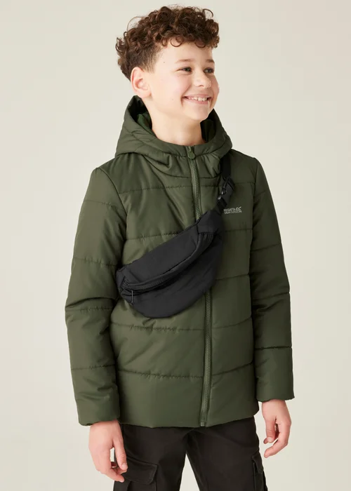 Regatta Forest Green Kids' Halkner Reflective Jacket (3-16yrs) - 5-6 Yrs Image 1