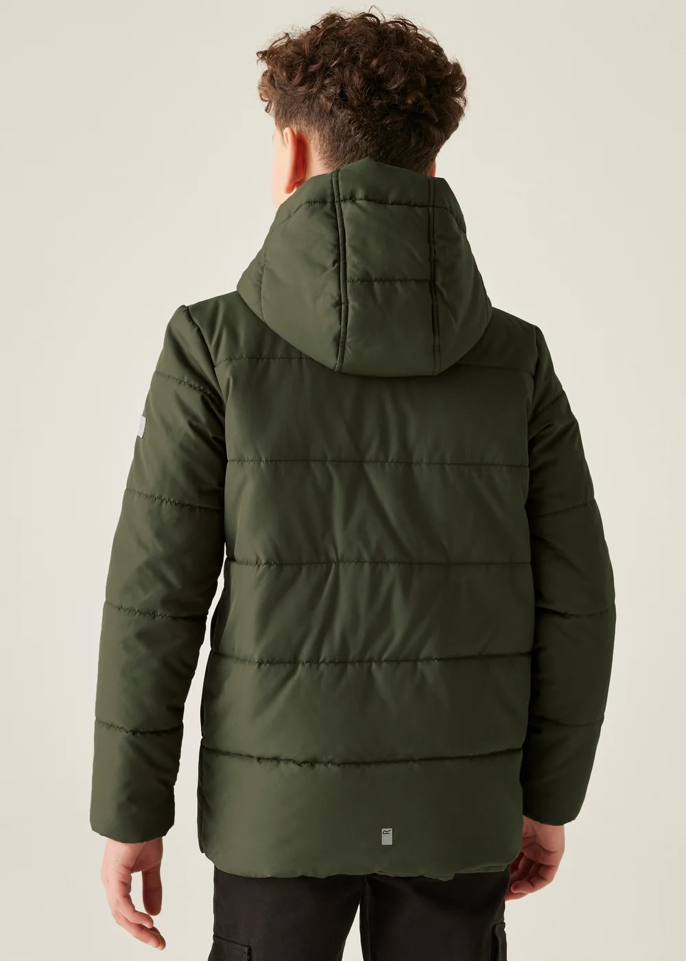 Regatta Forest Green Kids' Halkner Reflective Jacket (3-16yrs) - 5-6 Yrs Image 2