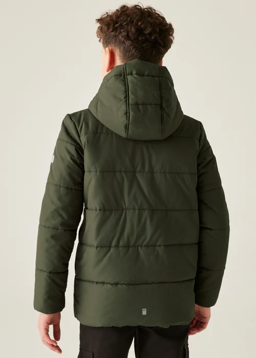 Regatta Forest Green Kids' Halkner Reflective Jacket (3-16yrs) - 5-6 Yrs Image 2