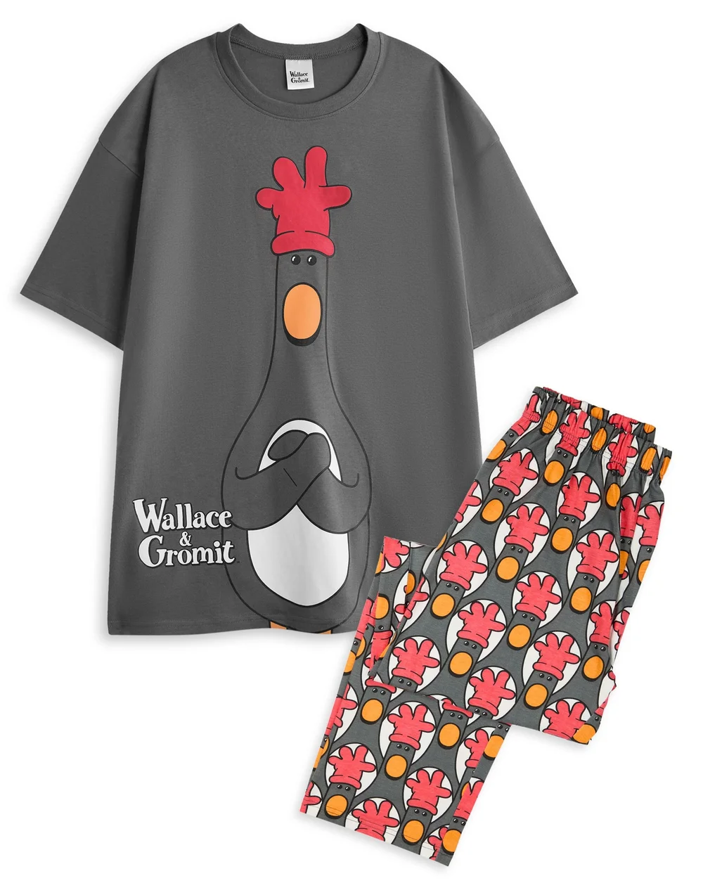 Wallace And Gromit Multicoloured Feathers Pyjama Set - Extra Large Image 1