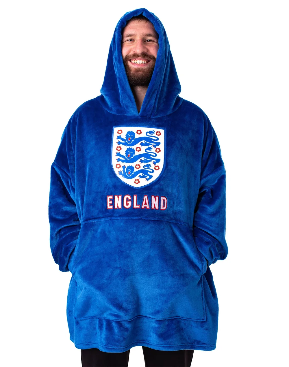 England Blue Logo Blanket Hoodie - One Size Image 1