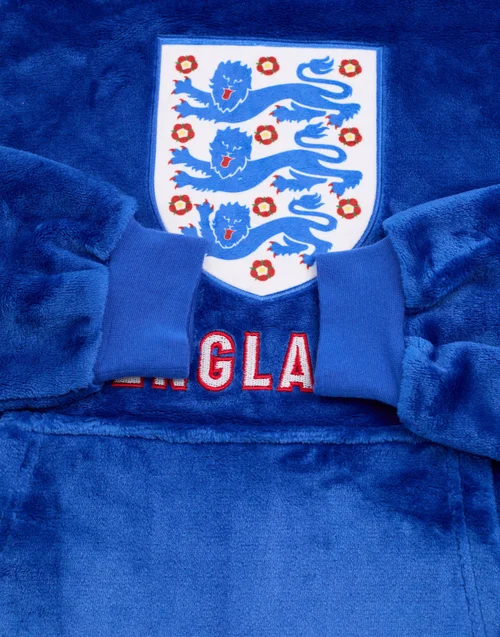 England Blue Logo Blanket Hoodie - One Size Image 5