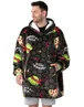 Teenage Mutant Ninja Turtles Grey Pizza Blanket Hoodie - One Size Image 1