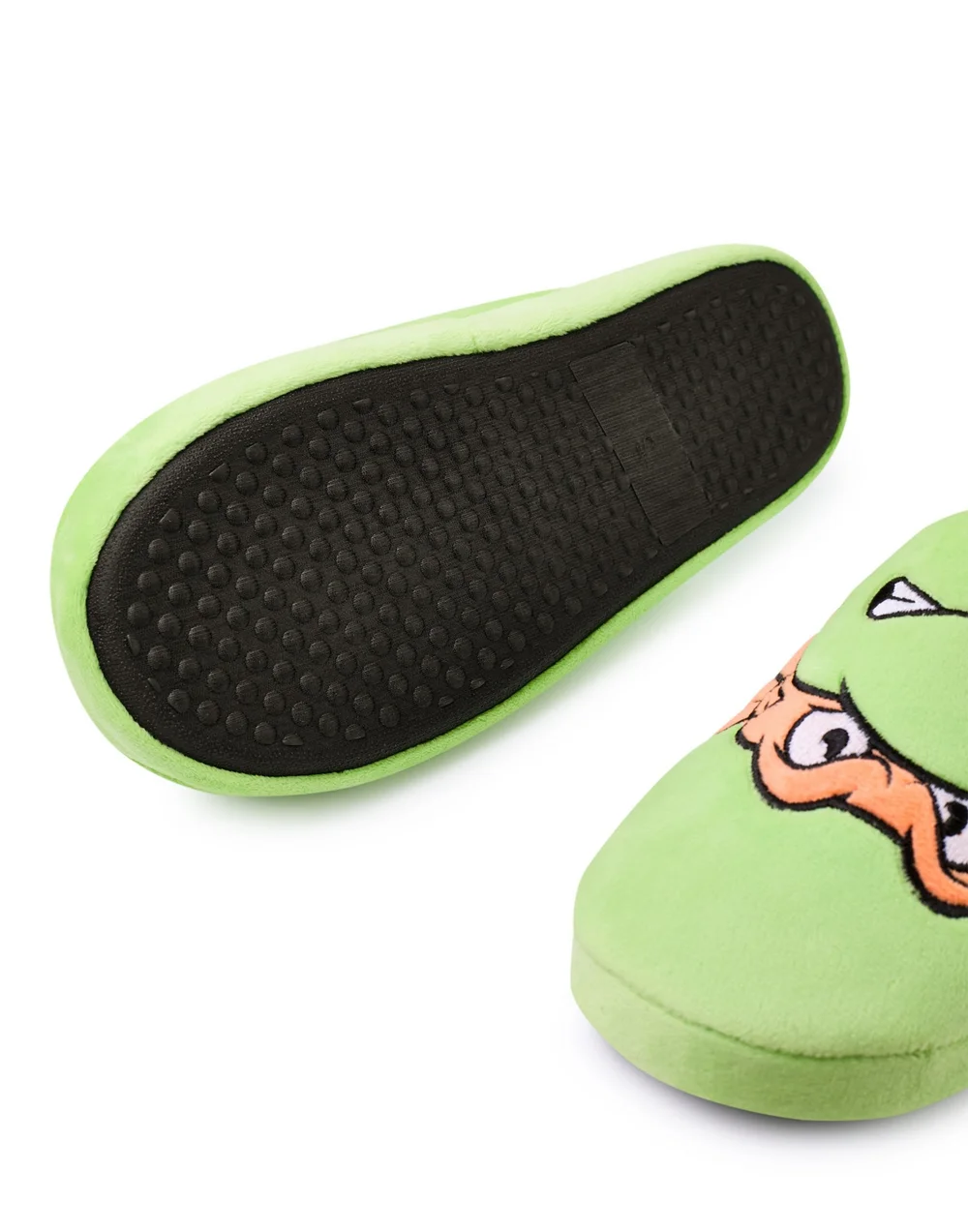 Teenage Mutant Ninja Turtles Green Character Face Mule Slippers - 11-12 Image 5