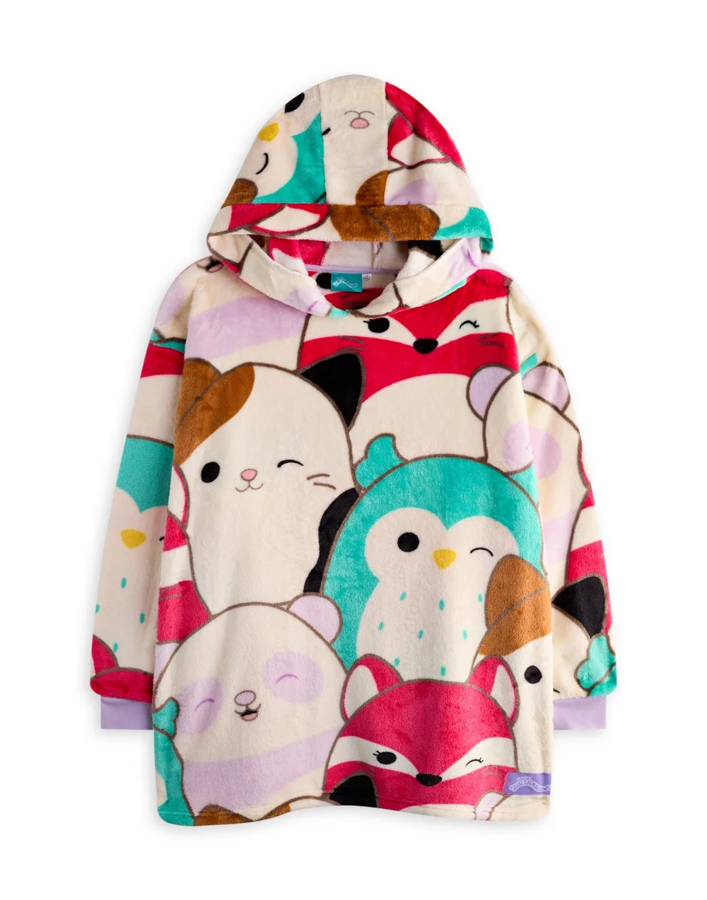 Vanilla Underground Squishmallows Kids Multicoloured Character Blanket Hoodie - One Size Image 1