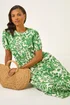 Roman Green Abstract Print Midi Shirt Dress - 16 Image 2