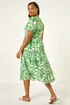 Roman Green Abstract Print Midi Shirt Dress - 16 Image 4