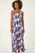 Roman Navy Floral Strappy Maxi Dress - 18 Image 4