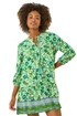 Roman Green Floral Print Border Smock Dress - 14 Image 1