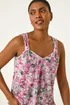 Roman Pink Burnout Floral Print Vest Top - 10 Image 4