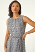 Roman White Spot Print Pleated Midi Dress - 12 Image 4