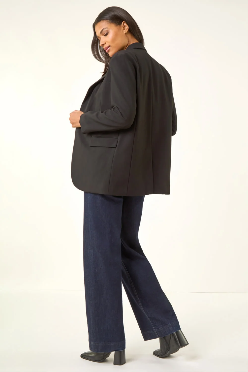 Roman Black Single Breasted Smart Blazer - 22 Image 3