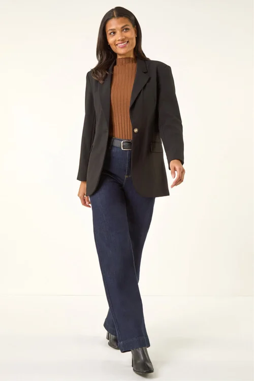 Roman Black Single Breasted Smart Blazer - 22 Image 2