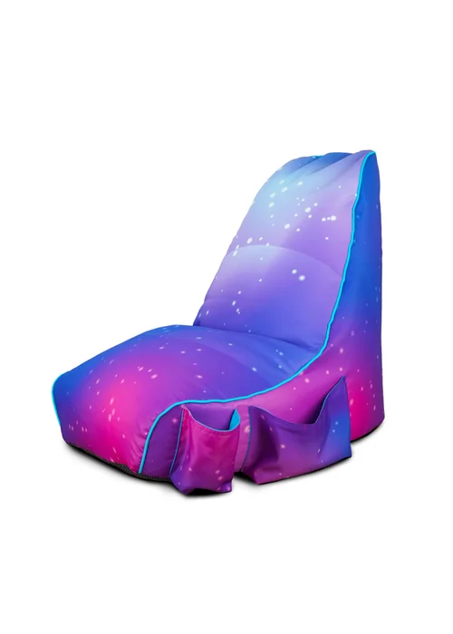 rucomfy Purple Galaxy Kids Gaming Bean Bag Chair - One Size Image 3