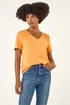 Roman Orange Shirred Shoulder T-Shirt - 16 Image 1