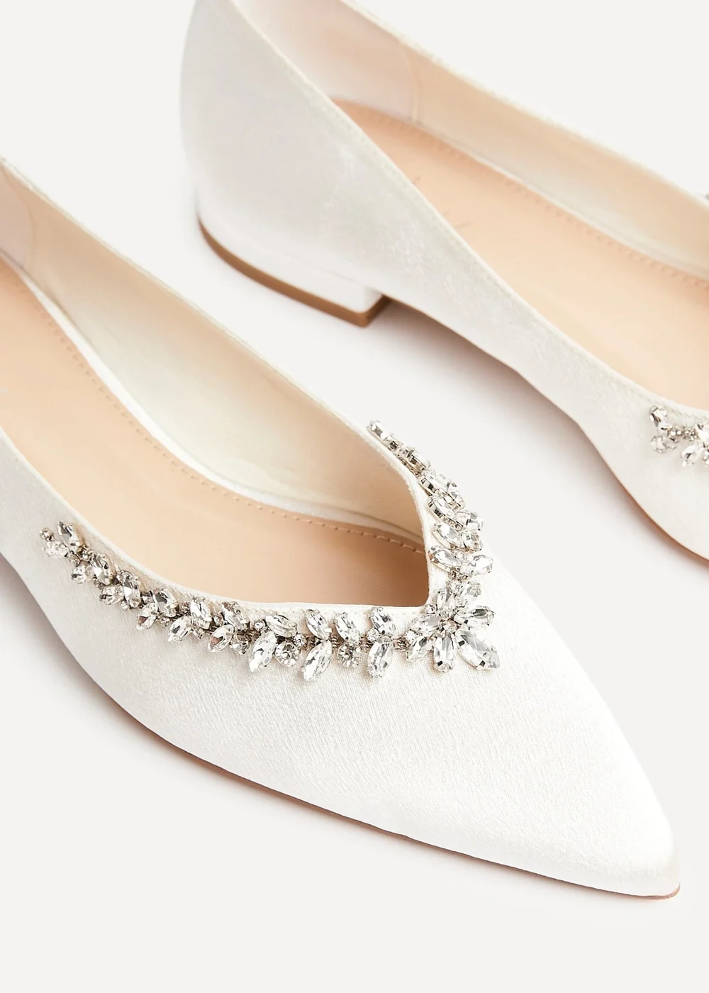 Linzi Endless Bridal Ivory Pointed Toe Ballet Flat - 3 Image 4
