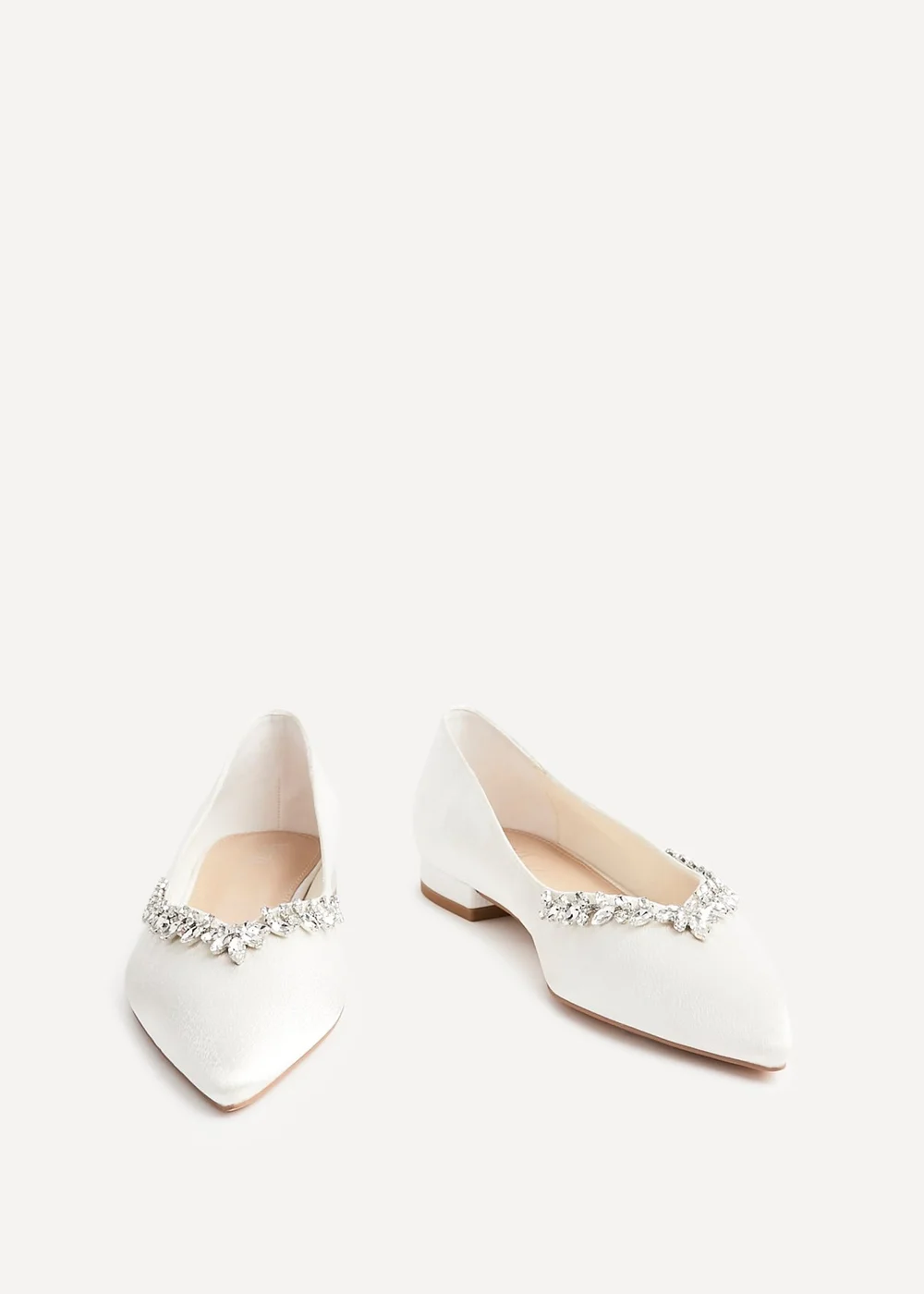 Linzi Endless Bridal Ivory Pointed Toe Ballet Flat - 3 Image 3