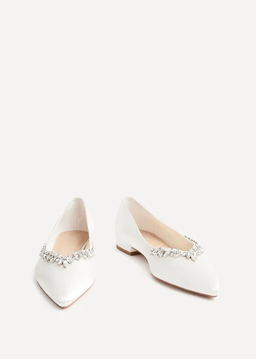 Linzi Endless Bridal Ivory Pointed Toe Ballet Flat - 3 Image 3