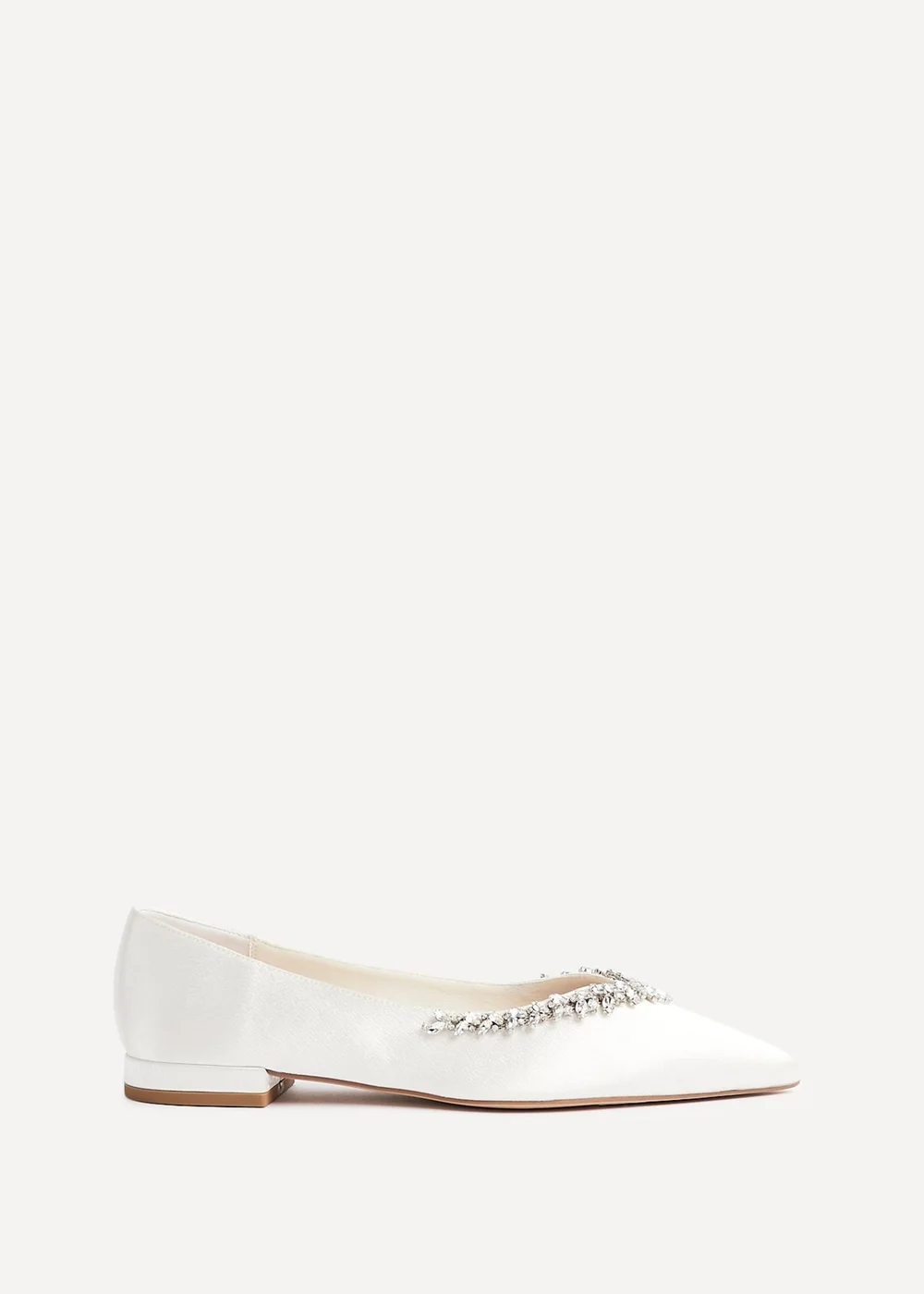 Linzi Endless Bridal Ivory Pointed Toe Ballet Flat - 3 Image 2