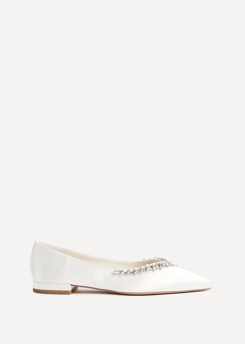 Linzi Endless Bridal Ivory Pointed Toe Ballet Flat - 3 Image 2