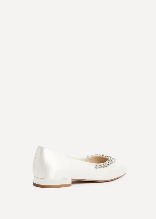 Linzi Endless Bridal Ivory Pointed Toe Ballet Flat - 3 Image 5