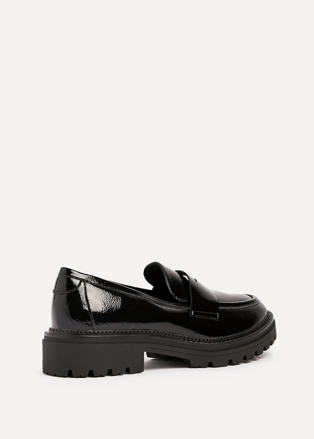 Linzi Lesson Black Patent Chunky Loafers - 3 Image 5