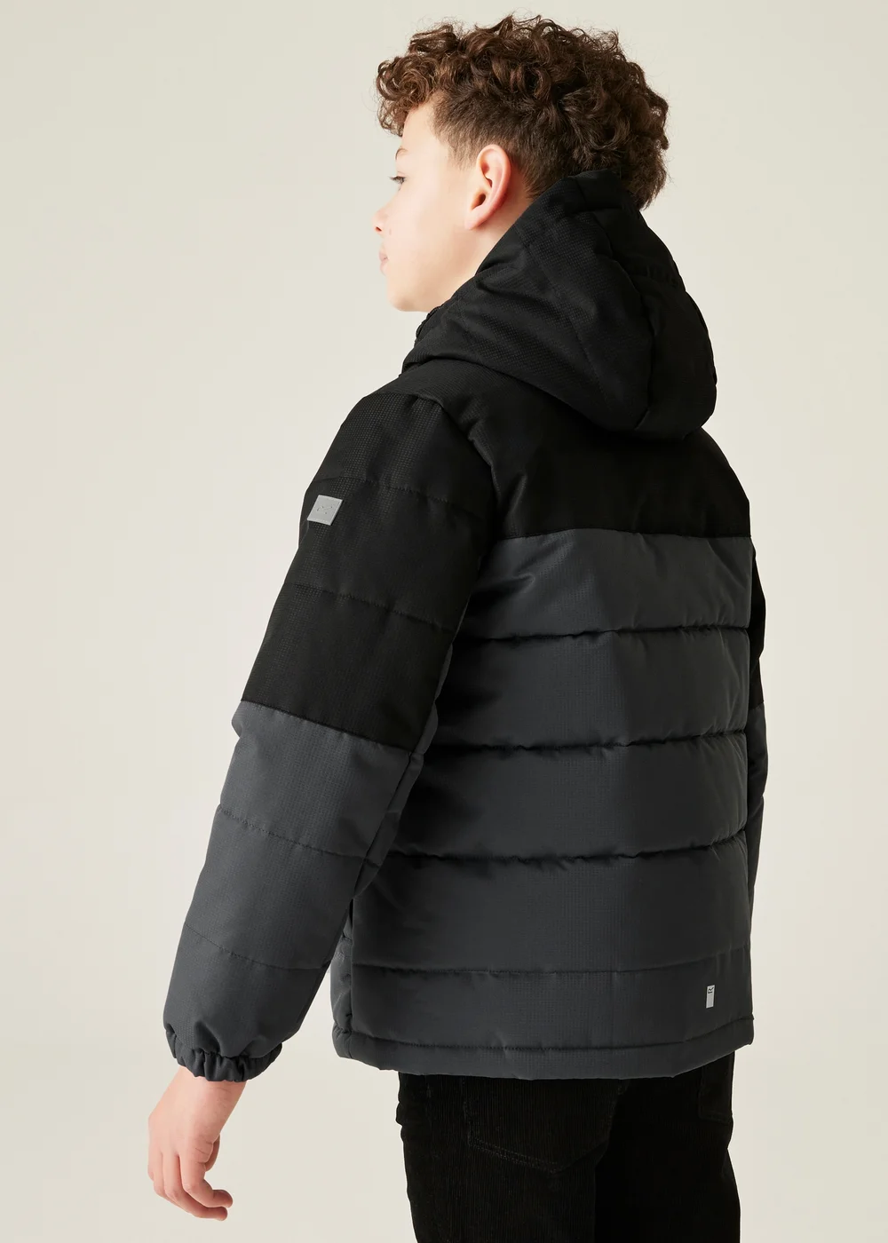 Regatta Black/Grey Kids' Lofthouse Reflective Jacket (3-16yrs) - 7-8 Yrs Image 2