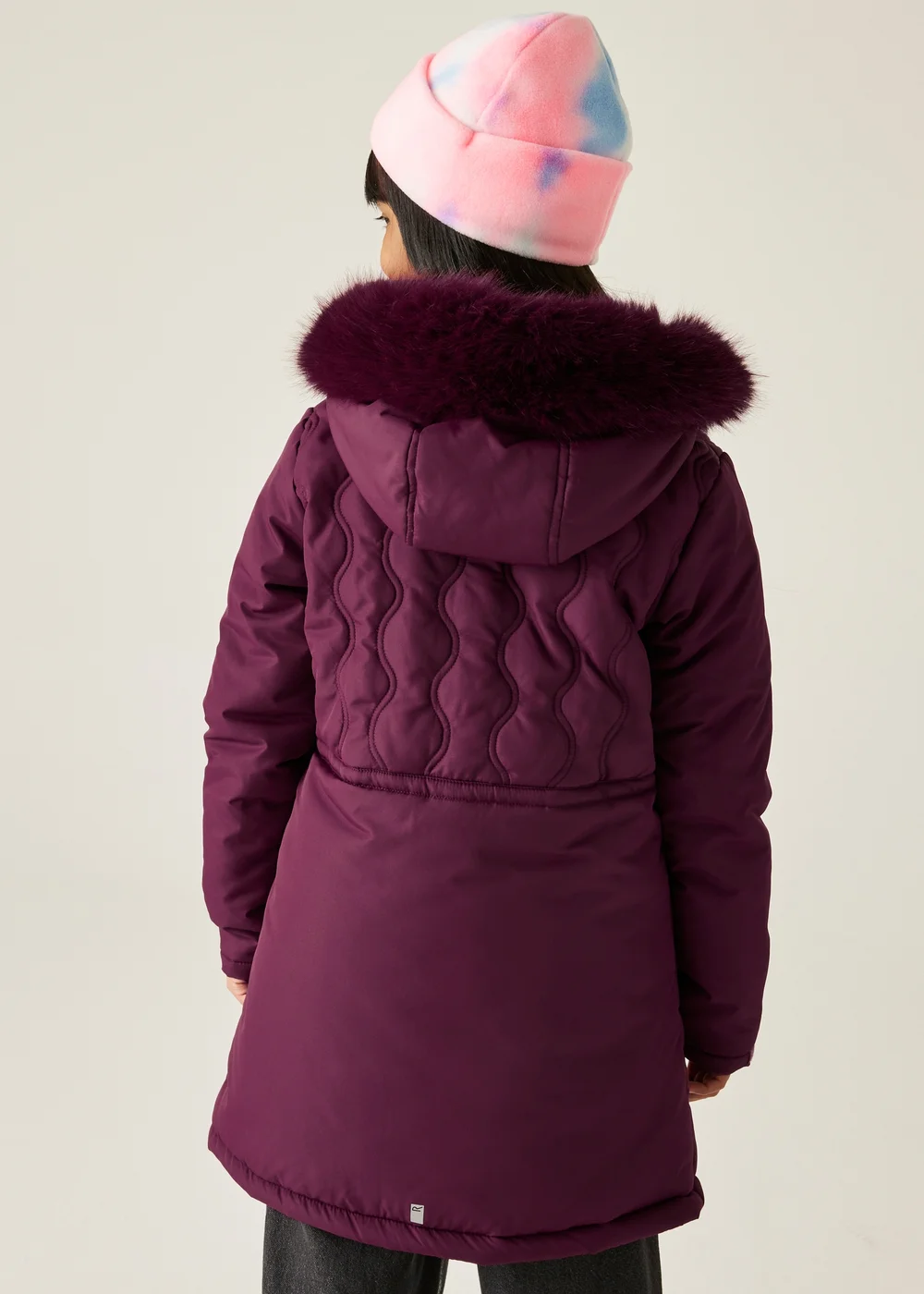 Regatta Aubergine Kids' Fabrizia II Reflective Jacket (3-16yrs) - 3-4 Yrs Image 2