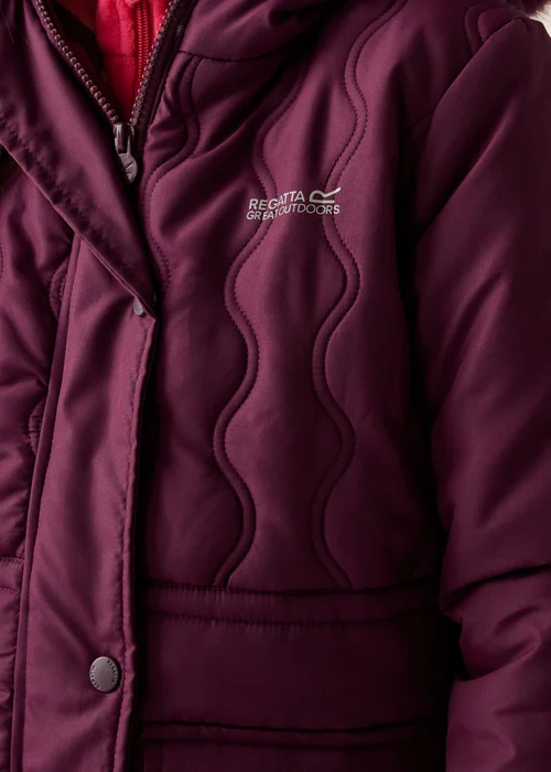 Regatta Aubergine Kids' Fabrizia II Reflective Jacket (3-16yrs) - 3-4 Yrs Image 6