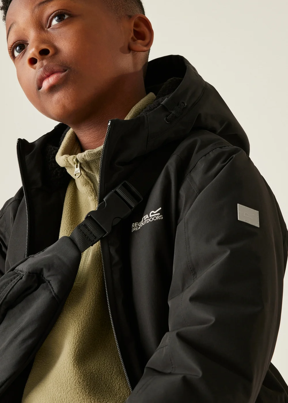Regatta Black Kids' Farbank II Waterproof Insulated Jacket (3-16yrs) - 8-9 yrs Image 5
