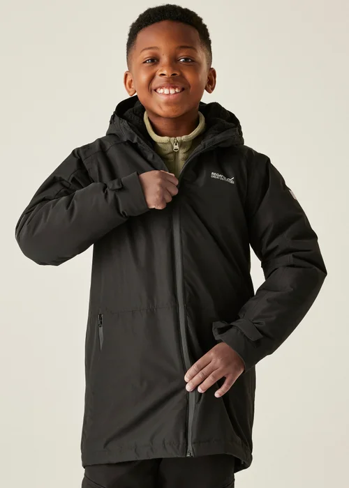 Regatta Black Kids' Farbank II Waterproof Insulated Jacket (3-16yrs) - 8-9 yrs Image 1