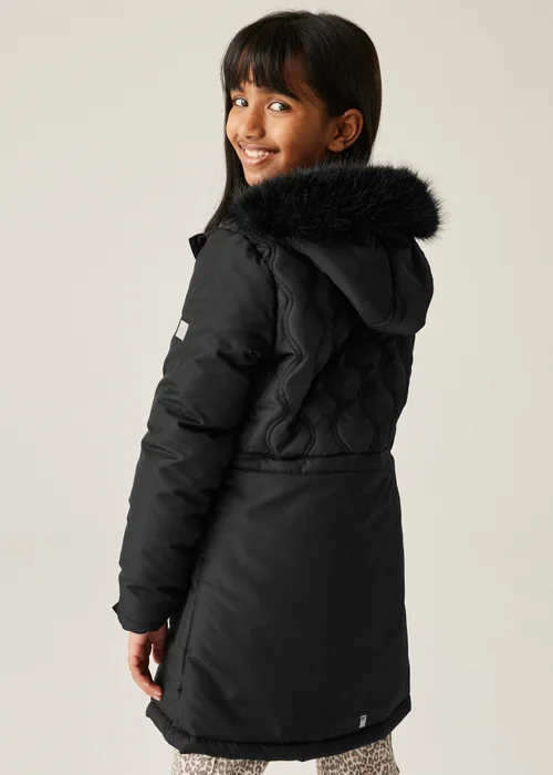 Regatta Black Kids' Fabrizia II Reflective Jacket (3-16yrs) - 11-12 Yrs Image 2