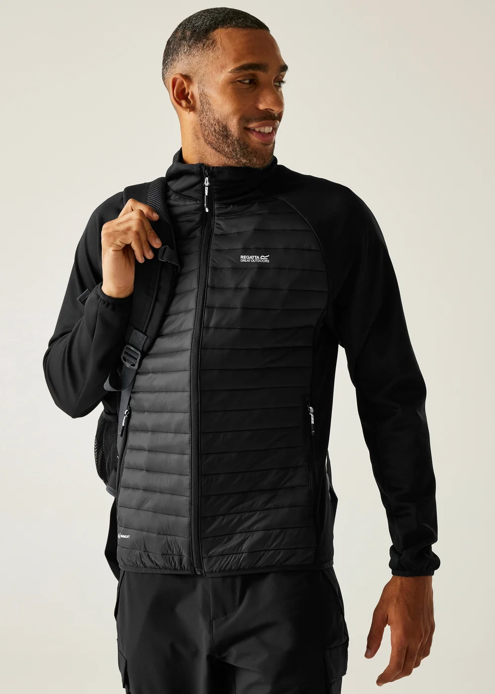 Regatta Black Clumber Hybrid Stretch Jacket - S Image 1