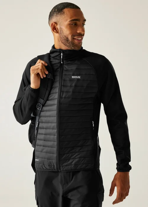 Regatta Black Clumber Hybrid Stretch Jacket - S Image 1