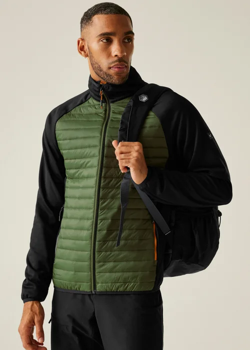 Regatta Grey Green Clumber Hybrid Stretch Jacket - S Image 1