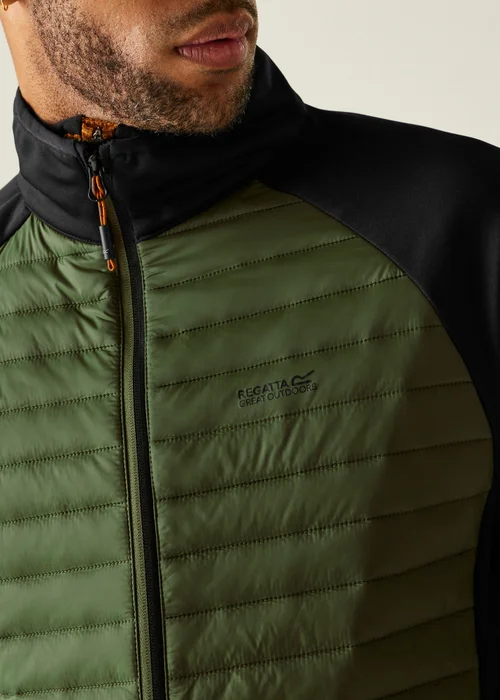 Regatta Grey Green Clumber Hybrid Stretch Jacket - S Image 4