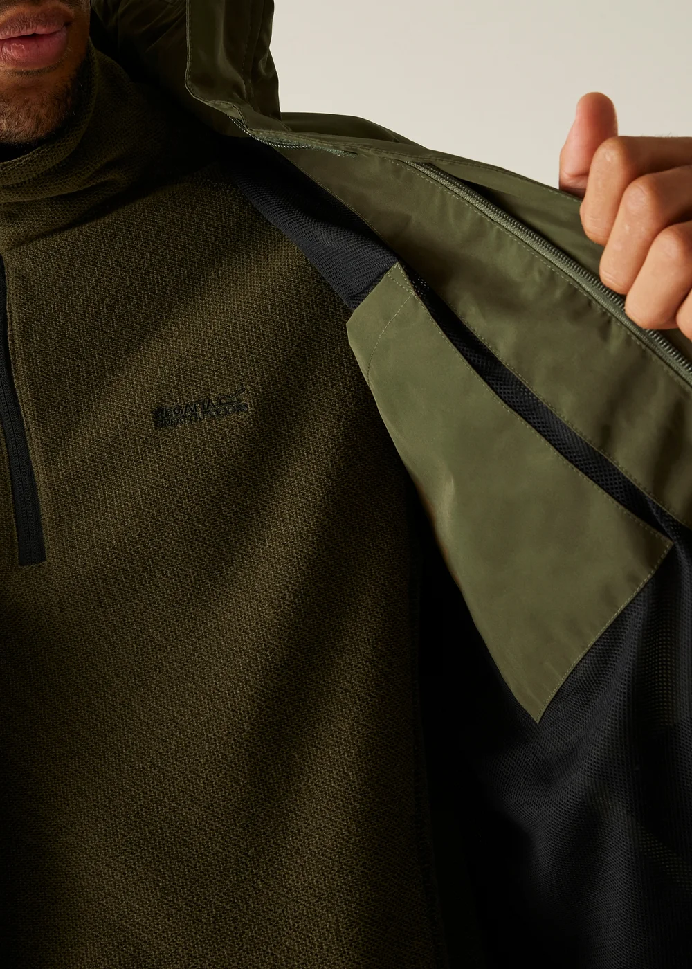 Regatta Grey Green Matt II Waterproof Jacket - M Image 4