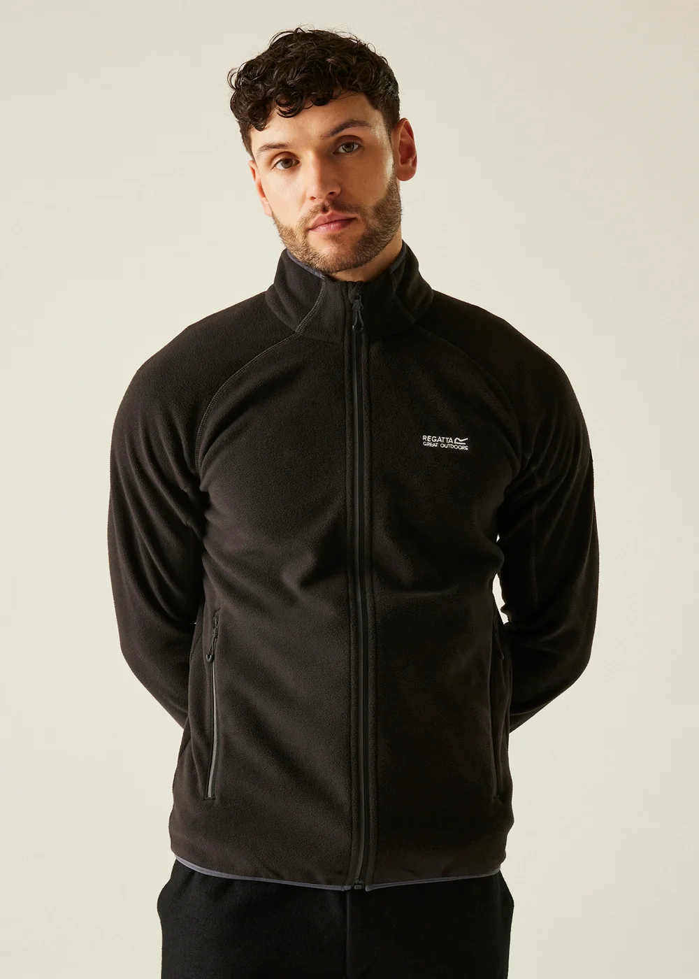 Regatta Black Hadfield Stretch Fleece - S Image 1