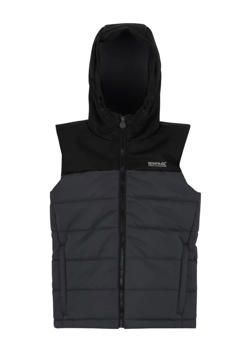 Regatta Black/Grey Kids' Lofthouse Lightweight Bodywarmer (3-16yrs) - 5-6 Yrs Image 6