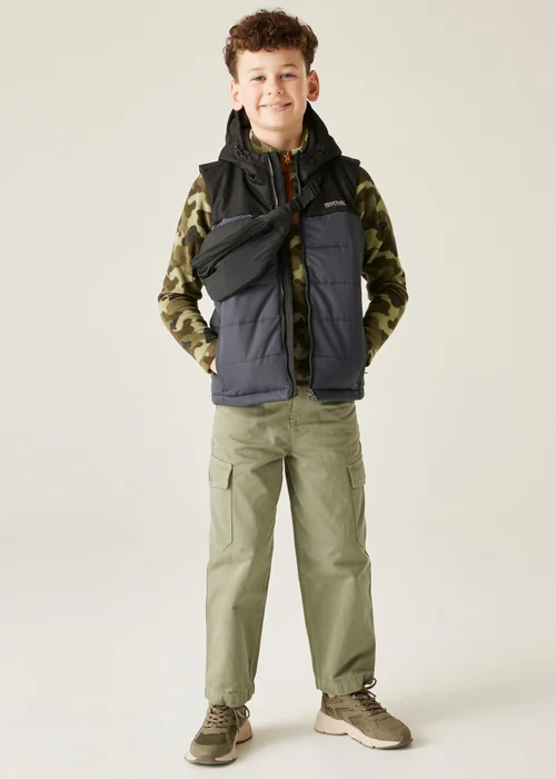 Regatta Black/Grey Kids' Lofthouse Lightweight Bodywarmer (3-16yrs) - 5-6 Yrs Image 3
