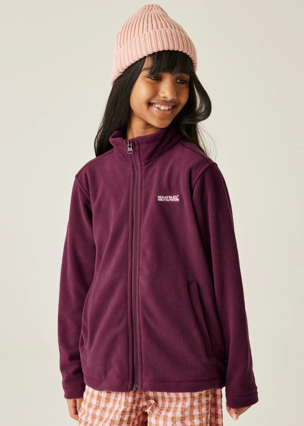 Regatta Aubergine Kids' King II Anti-Pill Fleece (3-16yrs) - 9-10 Yrs Image 1