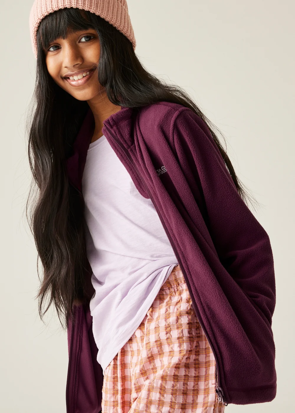 Regatta Aubergine Kids' King II Anti-Pill Fleece (3-16yrs) - 9-10 Yrs Image 4