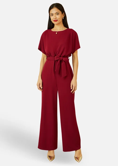 Yumi Burgundy Batwing Stretch Jumpsuit - 16 Image 1