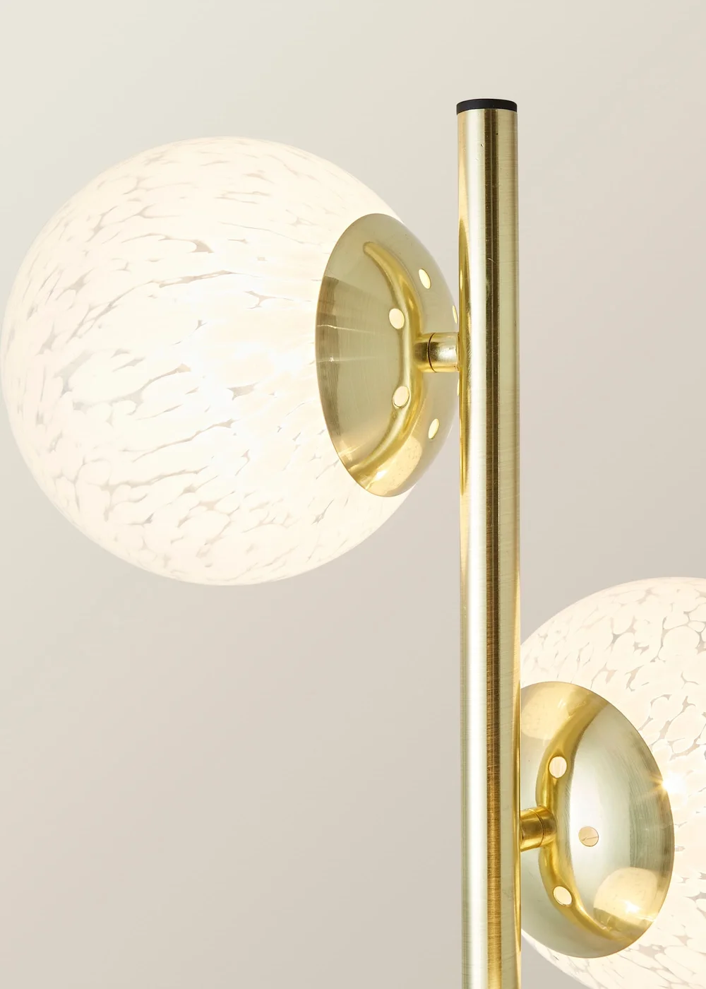 ValueLights Jas Floor Lamp with Confetti Glass Lampshades - One Size Image 4