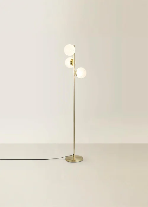 ValueLights Jas Floor Lamp with Confetti Glass Lampshades - One Size Image 3