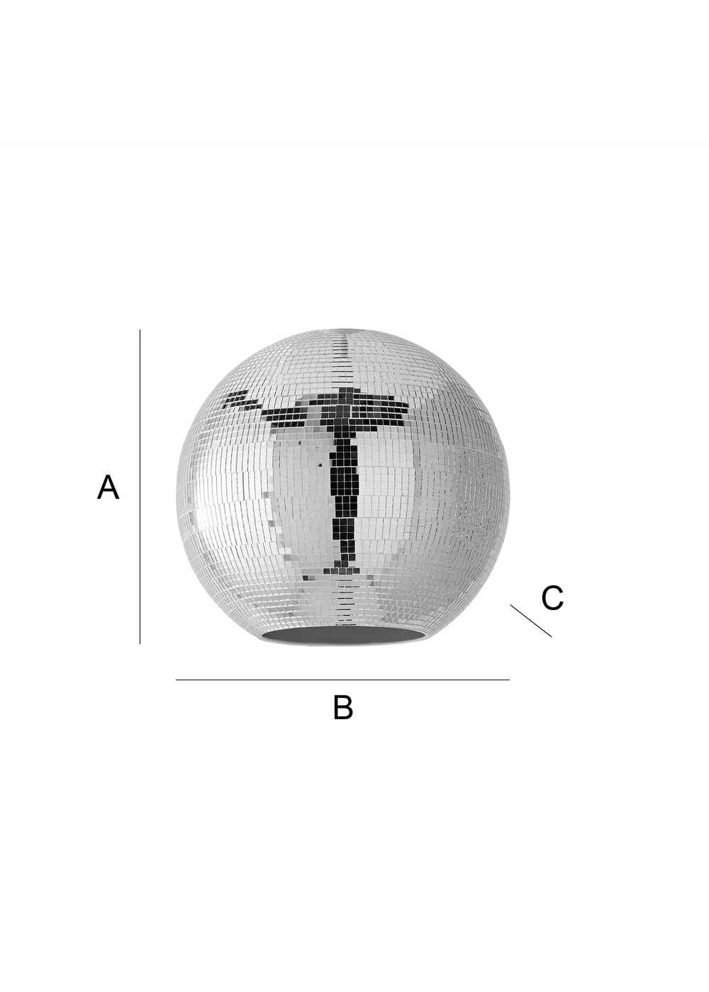 ValueLights Dolly Silver Disco Ball Easy Fit Lampshade - One Size Image 6