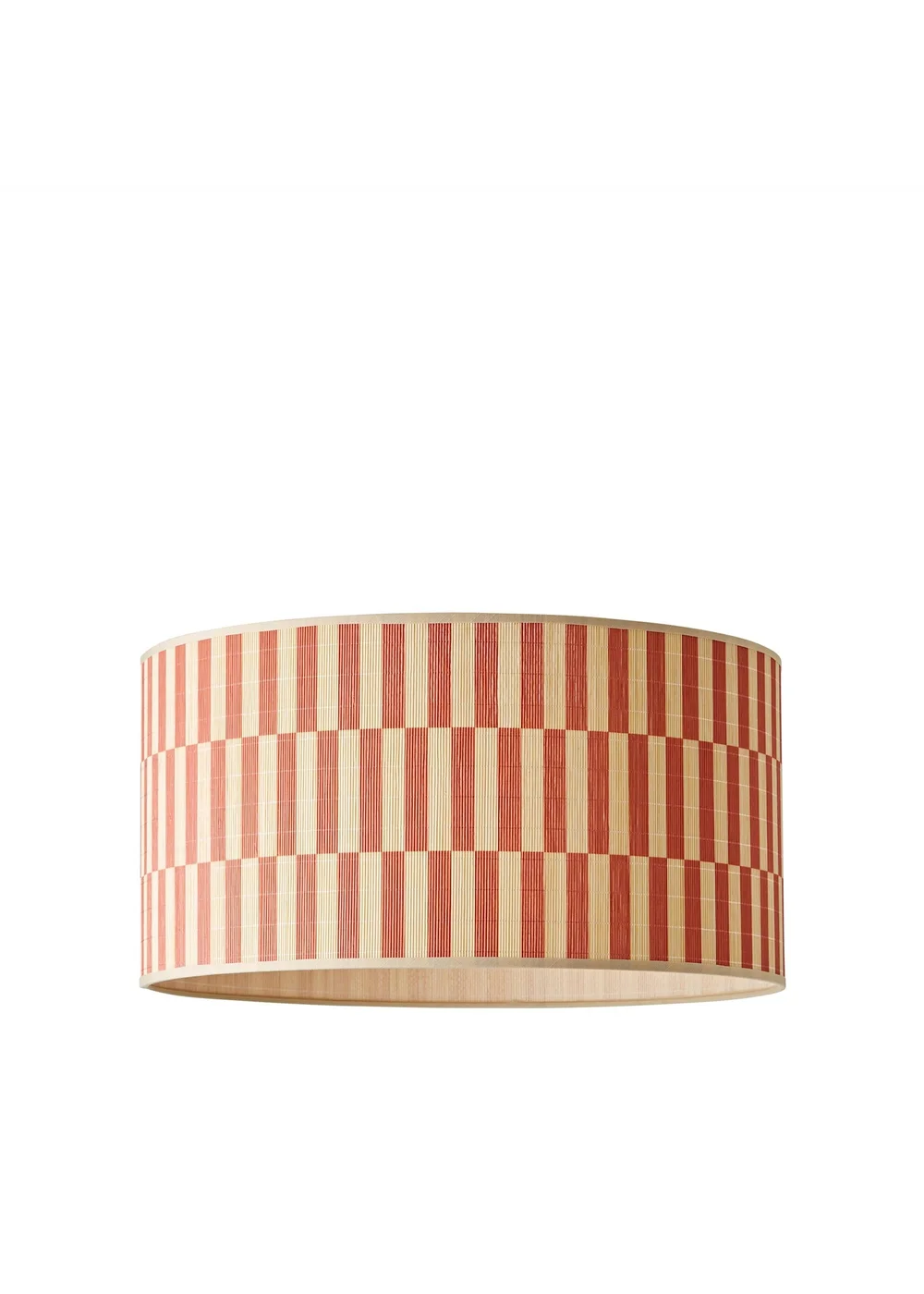 ValueLights Lori Orange Checker Bamboo Easy Fit Lampshade - One Size Image 5