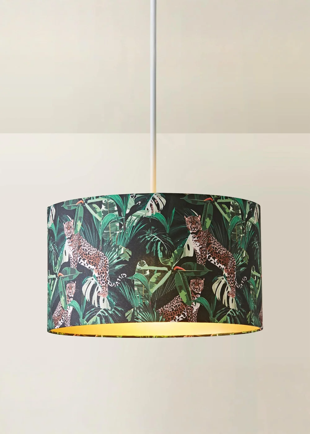 ValueLights Addalyn Green Jungle Print Easy Fit Lampshade - One Size Image 3