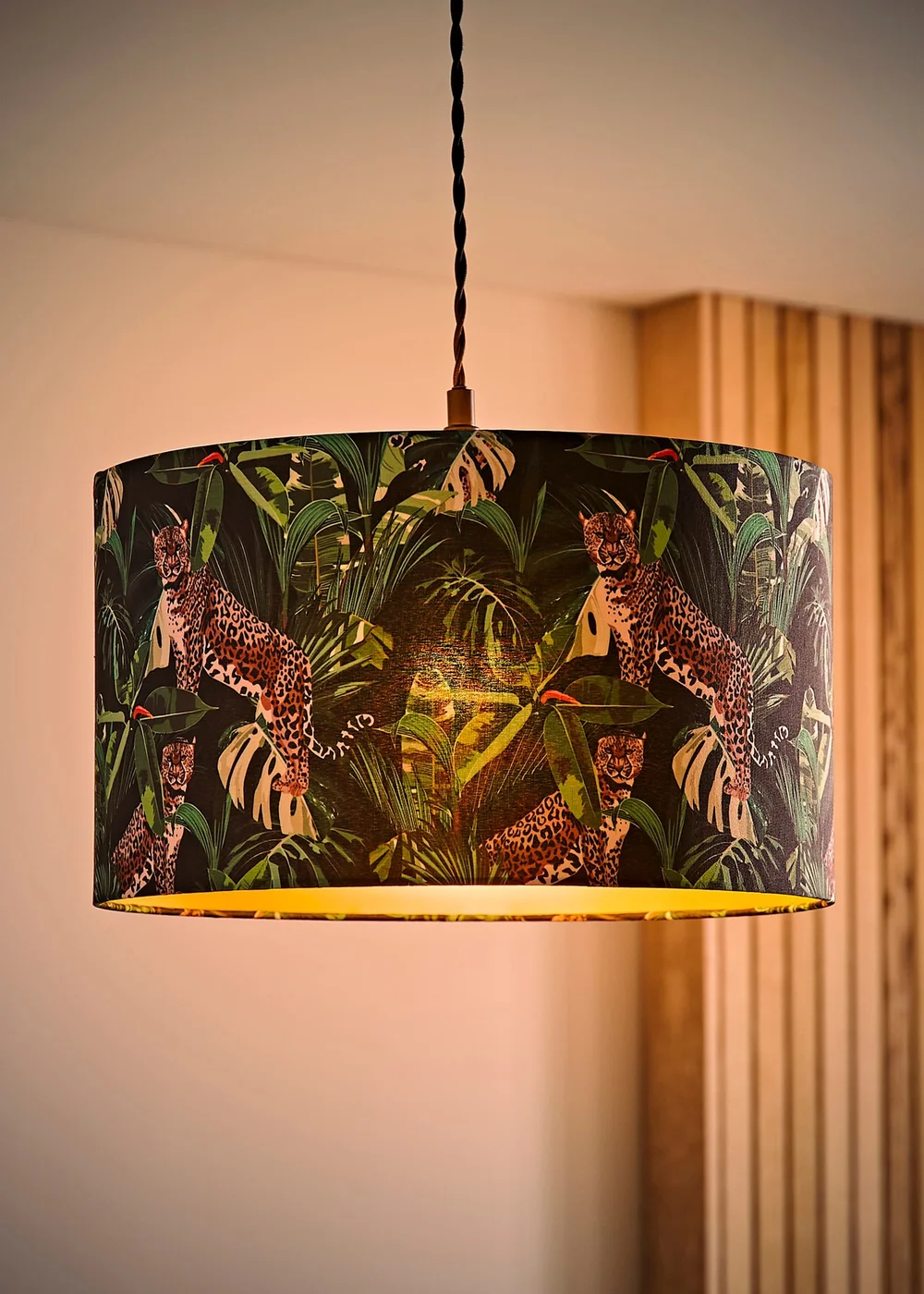 ValueLights Addalyn Green Jungle Print Easy Fit Lampshade - One Size Image 2