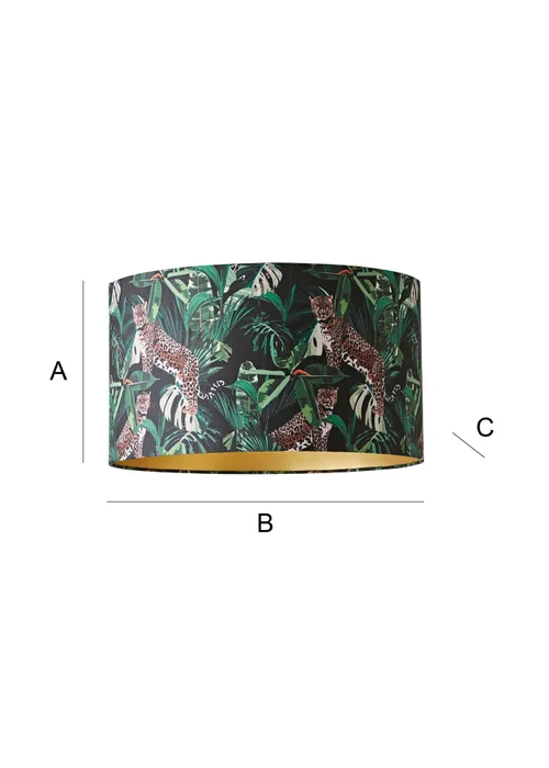 ValueLights Addalyn Green Jungle Print Easy Fit Lampshade - One Size Image 6